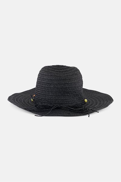White Mountain Women Textured Hat, Charcoal Black