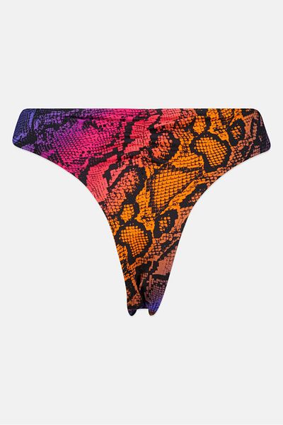 Ellesse Women Snake Skin Pull On Bikini Bottom, Purple