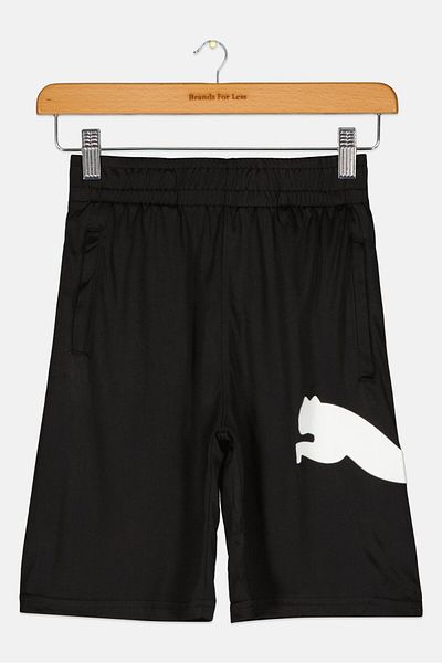 Puma Kids Boy Sportswear Fit Brand Logo Training Shorts, Black