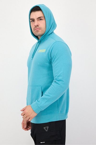Hurley Men Hooded Long Sleeve Graphic Sweatshirt, Mint Blue