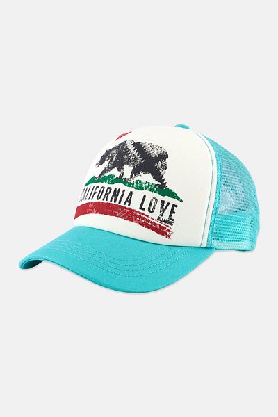 BİLLABONG Kids Girl Printed Mesh Adjustable Cap, Turquoise Combo