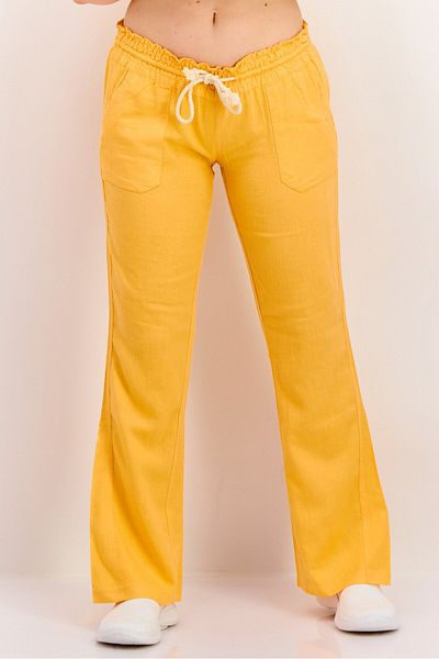Roxy Women Wide Leg Drawstring Pants, Orange