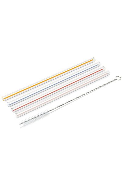 Tchibo Glass Straws, Clear