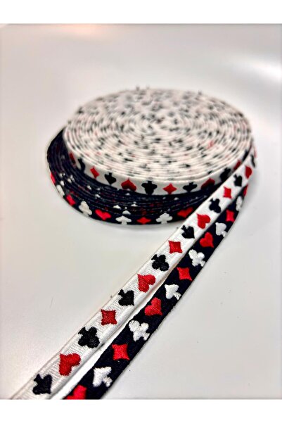 nakış aksesuar İskambil Desenli Kurdele Nakış Kurdele Süsü ( 6 Metre )