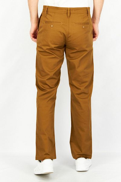CELIO Men Loose Fit Solid Stretchable Chino Pants, Brown