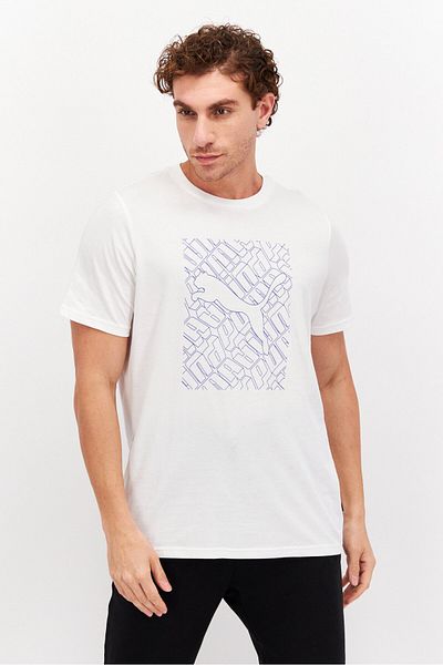 Puma Men Sportswear Fit Short Sleeves Running T-Shirt, White