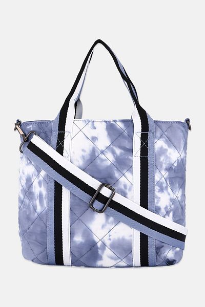 Sol and Selene Women Tie Dye Mini Hand Bag 35 L x 25 H x 11 W cm, Sage Blue
