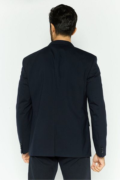 Calvin Klein Men Slim Fit Plain Semi-formal Blazer, Navy Blue