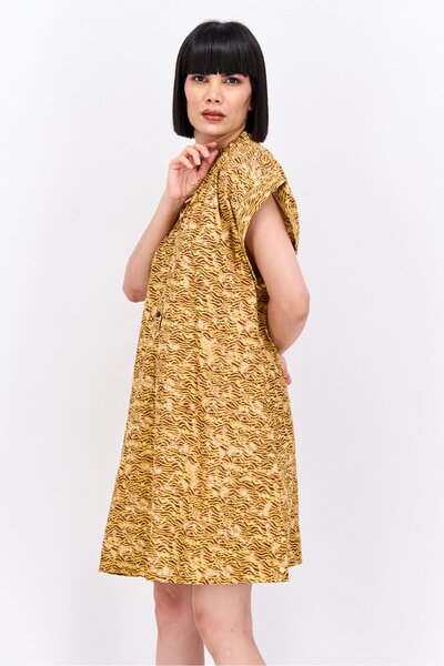 Scotch & Soda Women Allover Print Shirt Dress, Olive