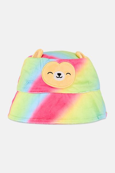 Squishmallows قبعة مطرزة للبنات الصغار، باللون الوردي