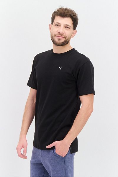 Puma Men Sportswear Fit Crew Neck Short Sleeve Outdoor T Shirt, Black