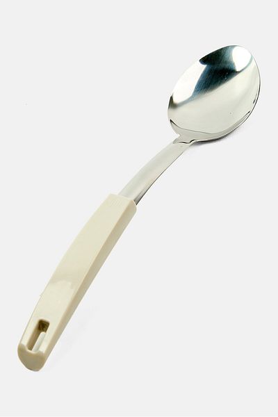IRIS Stainless Steel Cooking Spoon, Silver
