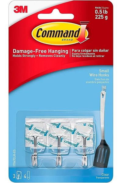 COMMAND 17067CLR-ES SMALL CLEAR WIRE HO OKS