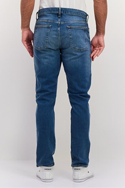 GAP Men Straight Taper Fit Washed Stretchable Denim, Blue