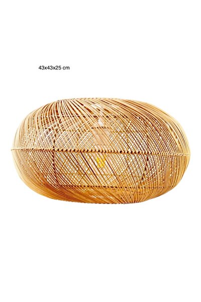 Amentes Bambu Avize Iskandinav, Modern, Bohem, Rattan Avize, Aydınlatma