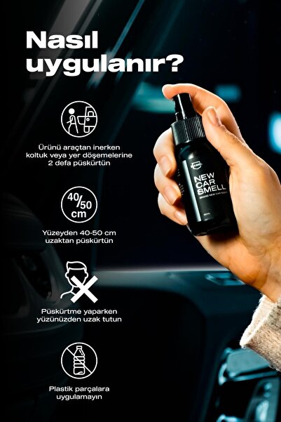 Nasiol New Car Smell Yeni Araç Kokusu-Araç içi Koku Giderici-50ml-Ferahlatıcı Oto Kokusu/Parfümü