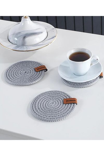 Çt Çeyizci Tekstil Presentation Napkin, Cocktail Napkin, Coffee Side Presentation Holder, Cup Pad 6 Pieces Presentation Napkin