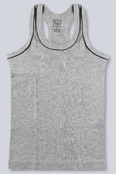KEYAL Tutku Boy Gray 3 Pack Cotton Ribbed Sports Undershirt