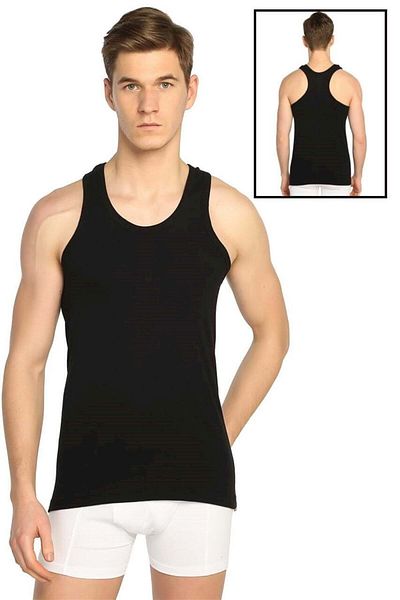 KEYAL Tutku 6-Piece Men's Ribbed Lycra Sports Rambo Tank Top - Black - Xl-4