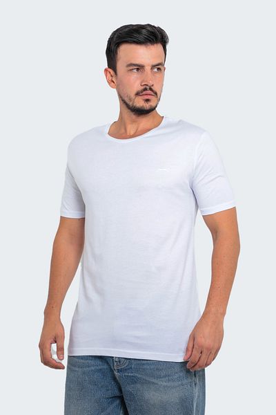 Slazenger Ανδρικό T-Shirt White Plus Size Sander Ktn