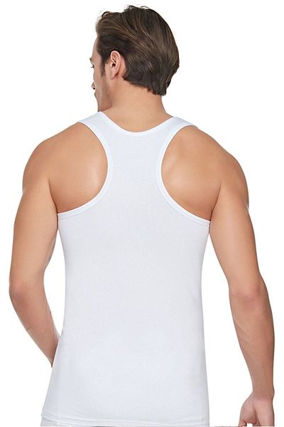 ENTAHA Tutku Men's White Cotton 6-Piece White Men's Rambo (Sport) Undershirt