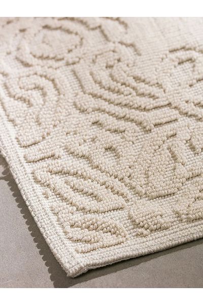 LC Waikiki Lcw Ecru Patterned Bath Mat Set of 2