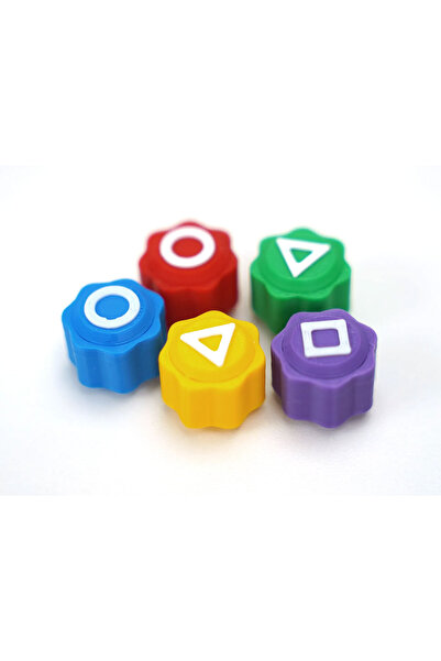 OVERMAX Kutulu - Kumlu Squid Game Oyun 5 Taş Seti Renkli Taş Gonggi, Beş Taş, Kalamar Oyunu