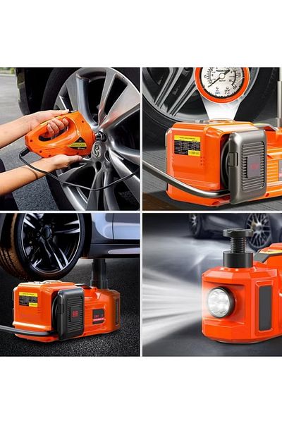 Cady One 12V 5 Ton Electric Hydraulic Car Jack Set with 3 in 1 Multifunctional Air