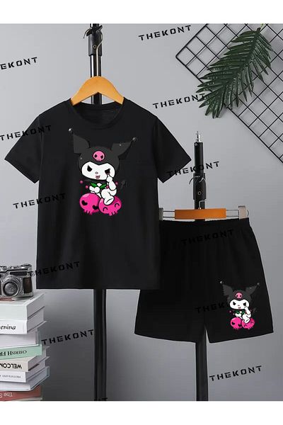 THEKONT PANTALONI SCURT IMPRIMAT KUROMI COD COSTUME:2701