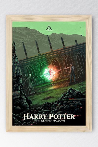 Saturn Harry Potter and the Deathly Hallows Framed Painting - Movie Poster Painting