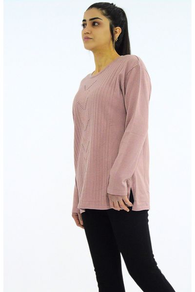 Tuğra Crew Neck Ribbed Knitwear Sweater