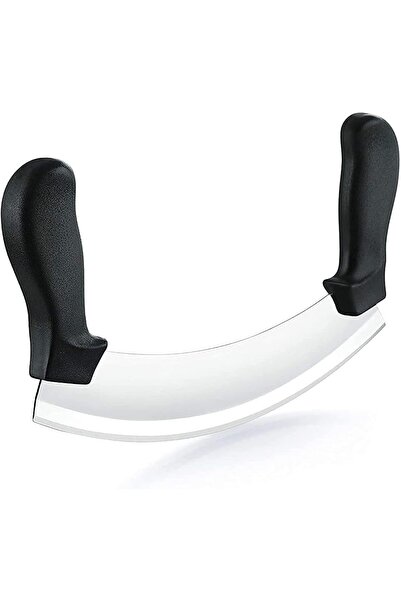 mastergold قطاعة بيتزا وخضروات بشفرة حادة للغاية ومقبض مزدوج من البلاستيك الأسود مقاس 10 بوصات