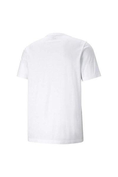 Puma Ανδρικό λευκό μπλουζάκι με λογότυπο Essential