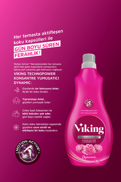 Viking TECHNOPOWER Konsantre Çamaşır Yumuşatıcısı Dynamic 1440 ml 1 Adet