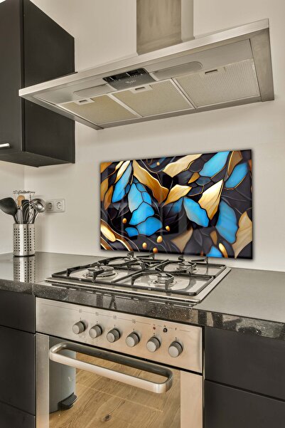 wudie Protector din sticlă pentru spatele aragazului, sticlă temperată rezistentă la rupere