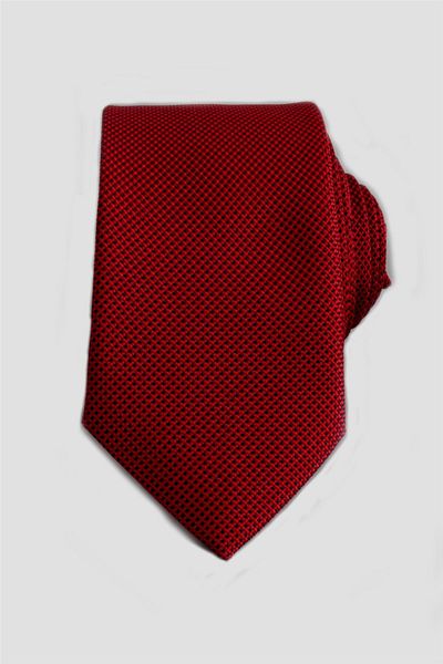Tudors Self-Patterned Plain Men's Red Tie
