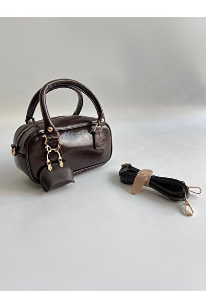Mia Collection Τσάντα ώμου Lyon Model Bitter Brown Χρώμα χεριού και γυναικεία...