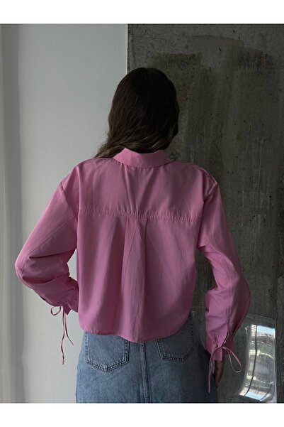 AÈC PRIVÈ Kadın Yeni Sezon Uzun Kollu Bağlamalı Pamuklu Gömlek 🤍  3141