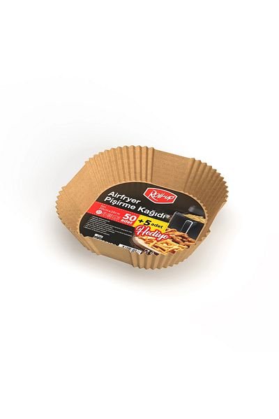 Roll-Up Luxury Airfryer Baking Paper - 20cm Square, Pack of 50, Non-Stick and Oil-Proof