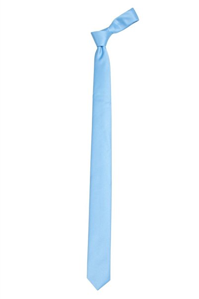 Tudors Düz İnce Mavi Erkek Kravat