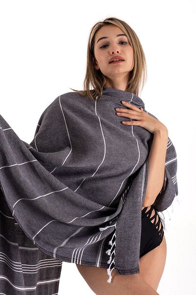 Akaystore 100% βαμβακερό ριγέ μπάνιο Spa Peshtemal |   Πετσέτα παραλίας