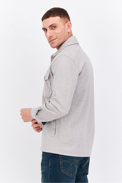 Sorbino Men Textured Jacket Shirt, Grey