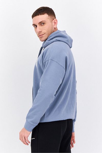 Champion Men Baggy Fit Hooded Outdoor Sweatshirts, Slate Grey