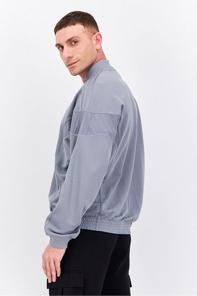 adidas Men Sportswear Fit Long Sleeves Outdoor Blue Version Challenger Swetashirt, Grey