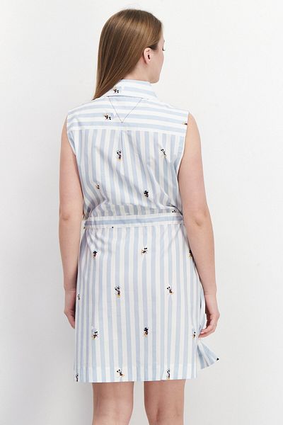 Tommy Hilfiger Women Allover Print Midi Dress, Blue Combo