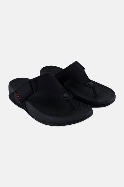 Fitflop صندل Trakk II للرجال سهل الارتداء بإصبع القدم، أسود