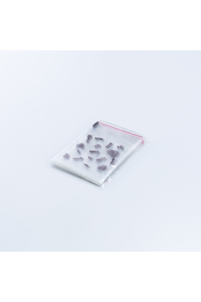 Bimotif Pastane fırın desenli bantlı şeffaf poşet  10x15 cm (5 adet)