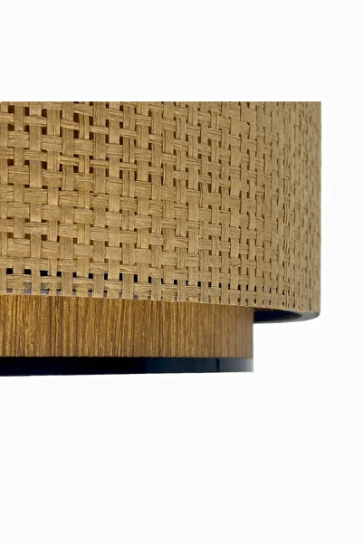 Vivido Home Modern Natural Hazeran Rattan Wicker Chandelier