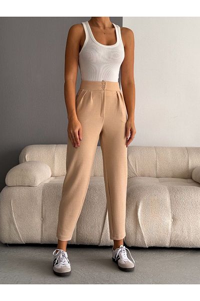 Elaxi Εισαγόμενο παντελόνι Crep Full Lycra Carrot