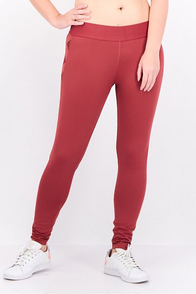 adidas Women Sportswear Fit Brand Logo Training Leggings, Brown